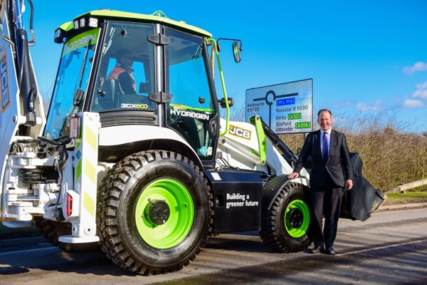 World's first hydrogen-powered digger set to drive on UK roads
