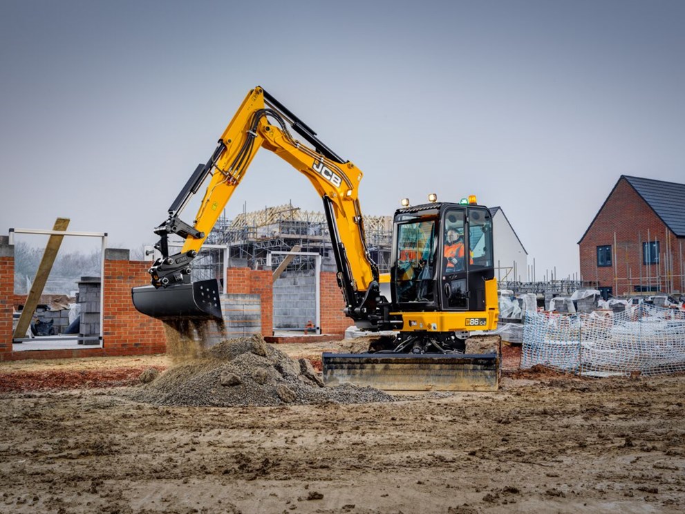 Mini Ex 86C-2 (3x2) Excavating/Grading on Housing Development site