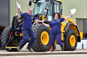 Sean and Julie McReynolds celebrate receiving permanent JCB contracts 