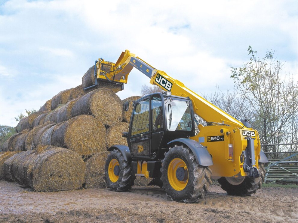Wrapped Bale Handler on 540-70 Loadall