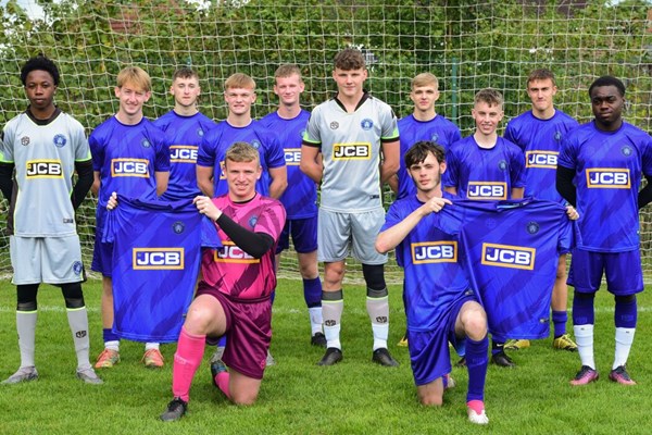 FC Hanley youth squad in a league of their own with new JCB kit