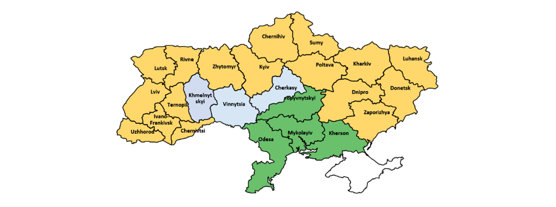 Ukraine Agriculture Dealer Territory Map