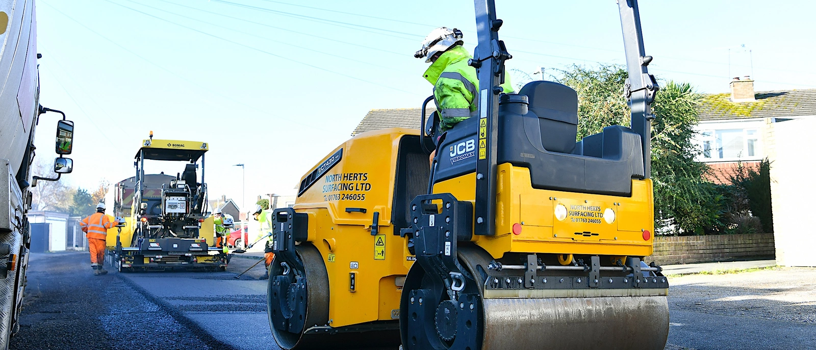 North Herts Surfacing- Vibratory roller- Blog Imagery