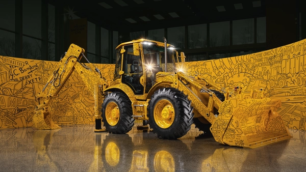 Millionth Backhoe Loader - Commemorative machine side profile 2