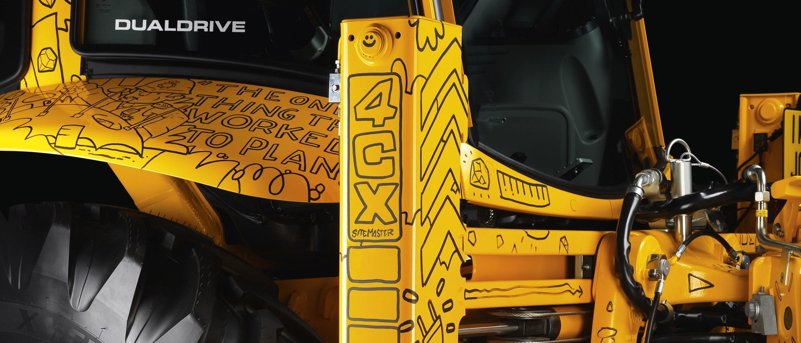 Millionth Backhoe Loader - Commemorative machine Stab Legs