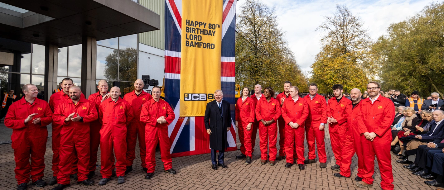 Double celebration as JCB and Lord Bamford marks 80th birthdays - Press Release - Image 1