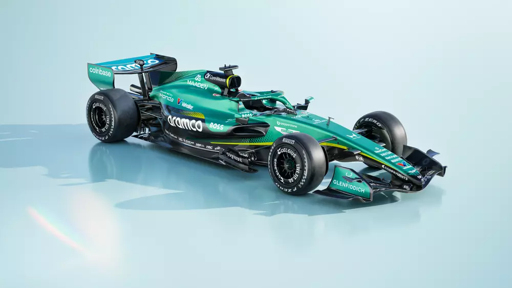 JCB x Aston Martin Aramco Formula One™ Team 2026 car side left shot