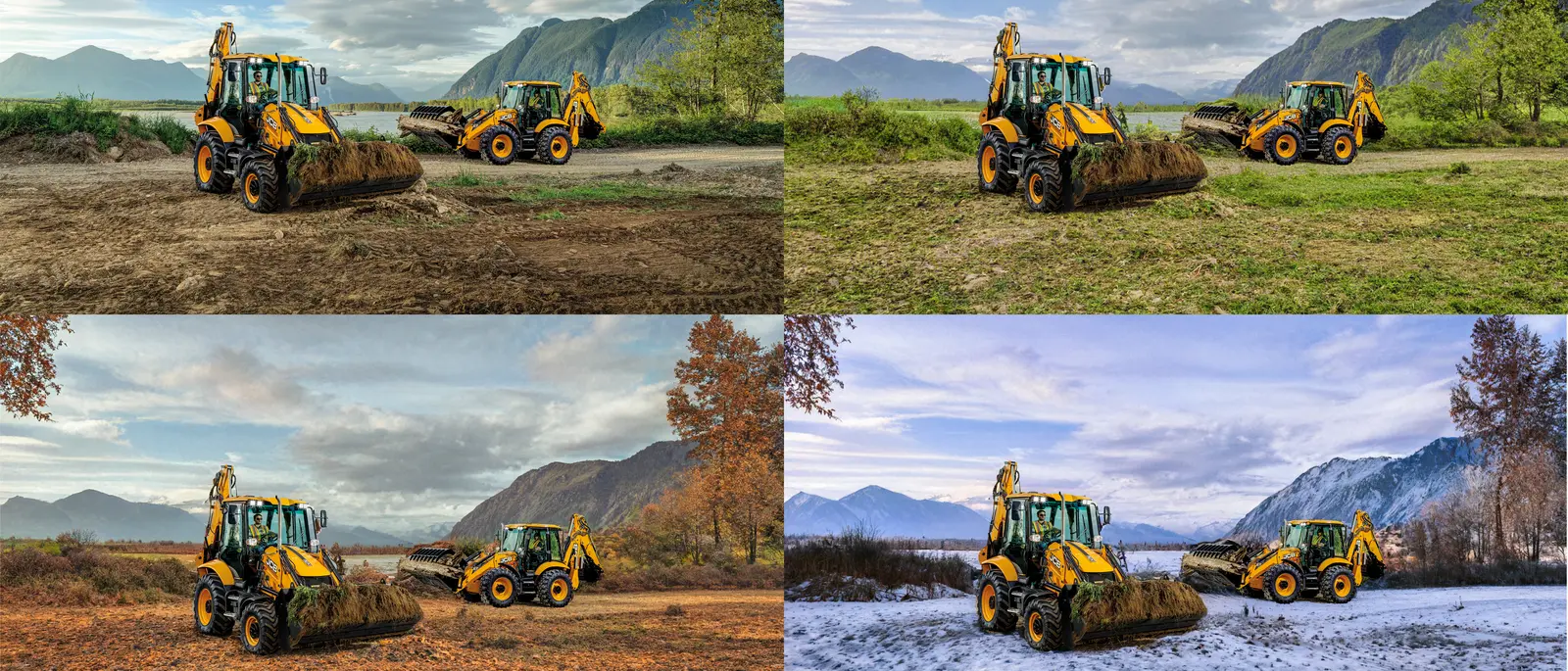 JCB Backhoe Collage