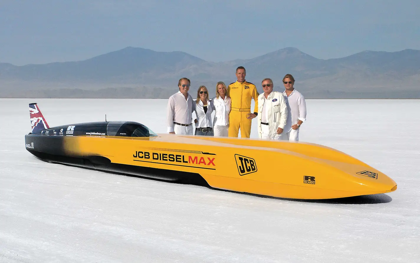 Dieselmax Family Image, Lord Bamford 2006 Bonneville Salt Flats 
