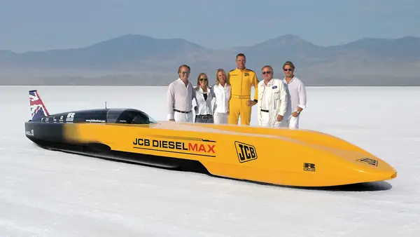 Dieselmax Family Image, Lord Bamford 2006 Bonneville Salt Flats 