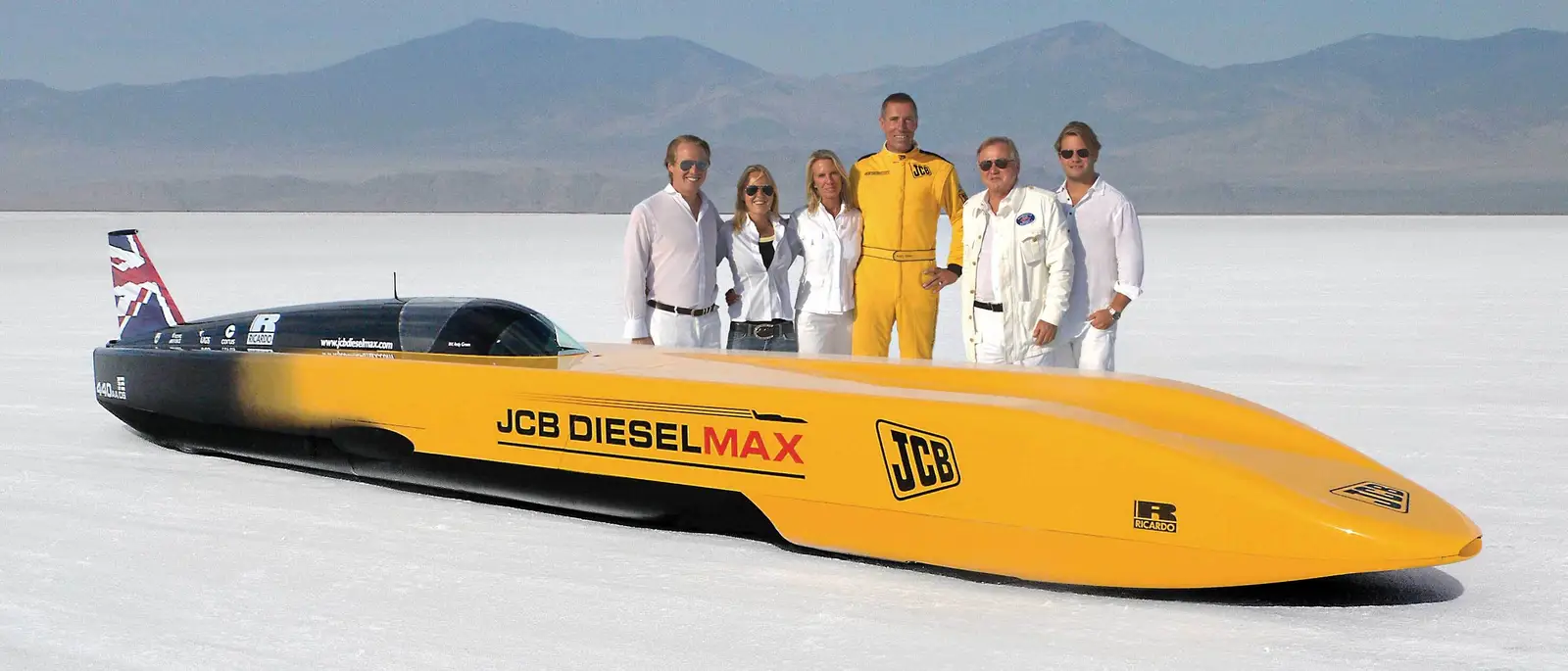 Dieselmax Family Image, Lord Bamford 2006 Bonneville Salt Flats 
