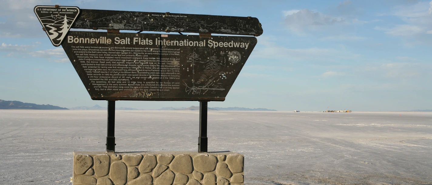Bonneville Salt Flats Signage