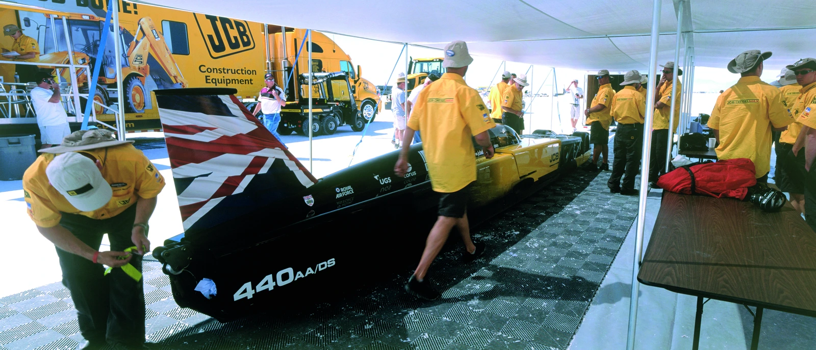 Dieselmax engineering team at Bonneville salflats