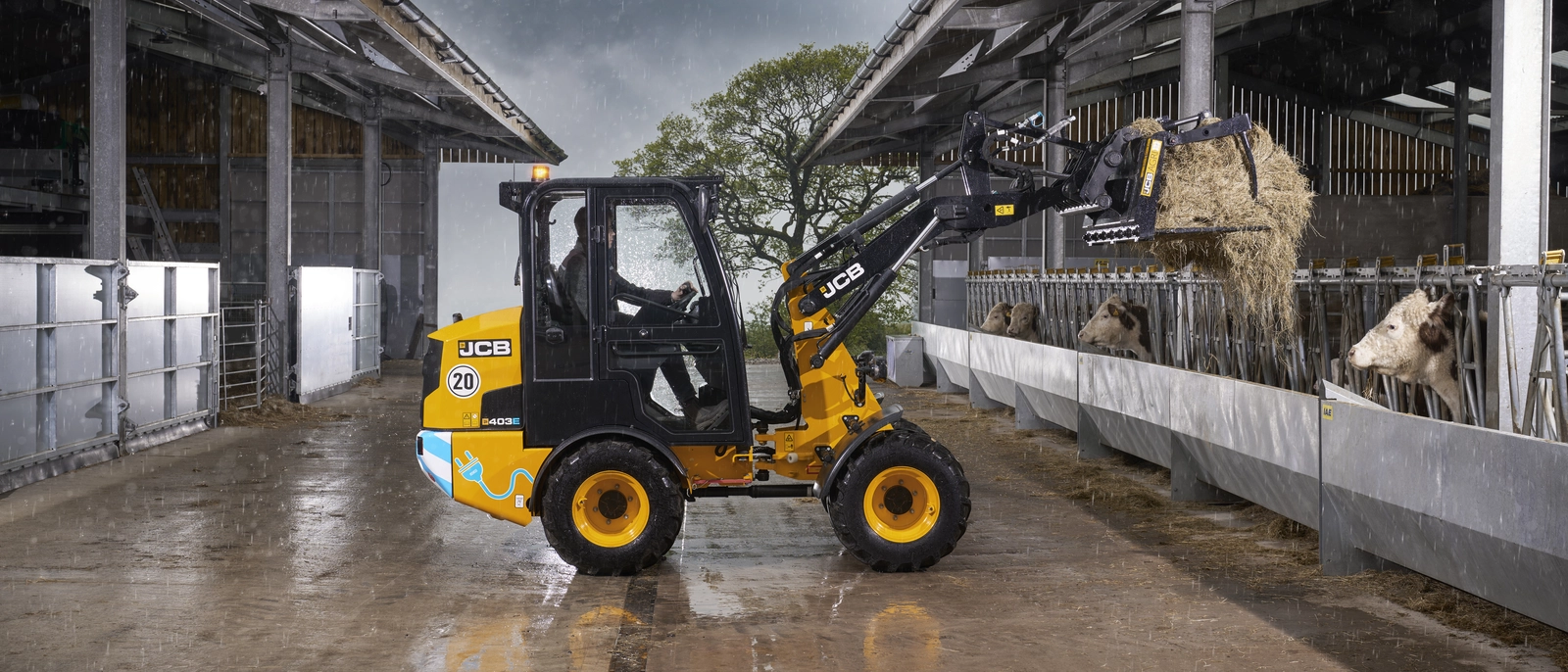 Heated cab option for JCB 403E compact wheeled loader