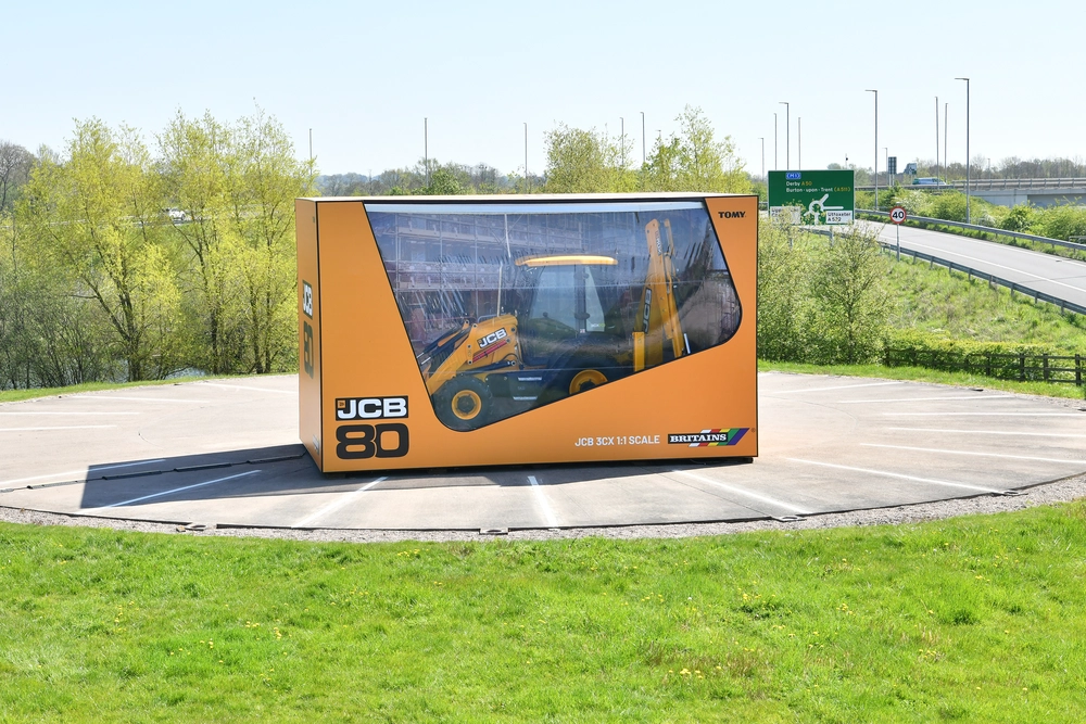 Backhoe in a box on tour - a50 placement