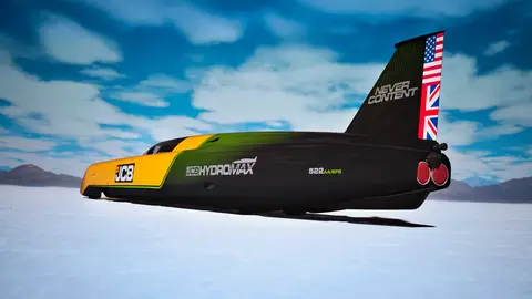 JCB Hydromax on the Bonneville Salt Flats