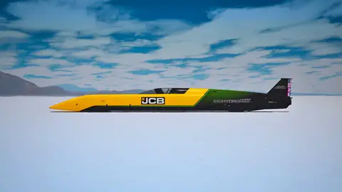 JCB Hydromax on the Bonneville Salt Flats