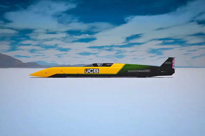 JCB Hydromax on the Bonneville Salt Flats