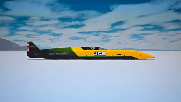 JCB Hydromax on the Bonneville Salt Flats