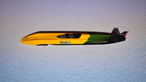 JCB Hydromax on the Bonneville Salt Flats