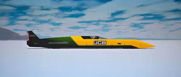 JCB Hydromax on the Bonneville Salt Flats