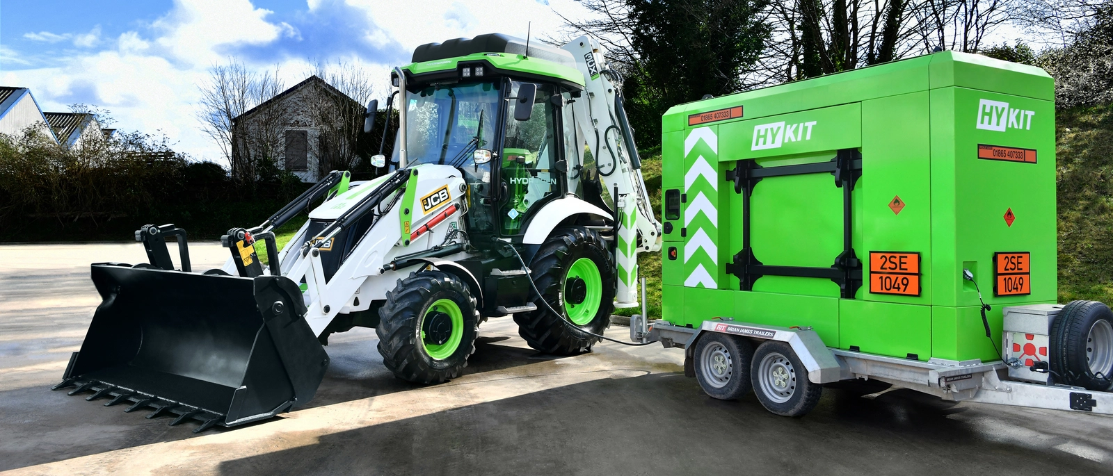 HYKIT Mobile Hydrogen Refueller with JCB 3CX Hydrogen