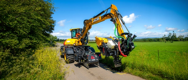 HRP Contracting JCB Pothole Pro filling a pothole