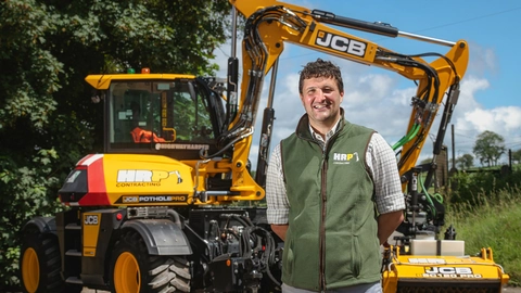 HRP Contracting Owner James Harper with JCB Pothole Pro
