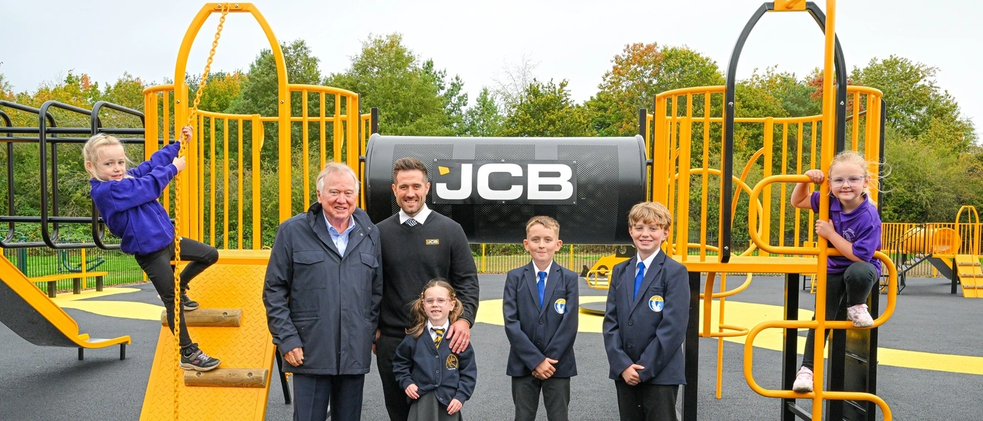 JCB Delivers £58,000 playground makeover for local children-1