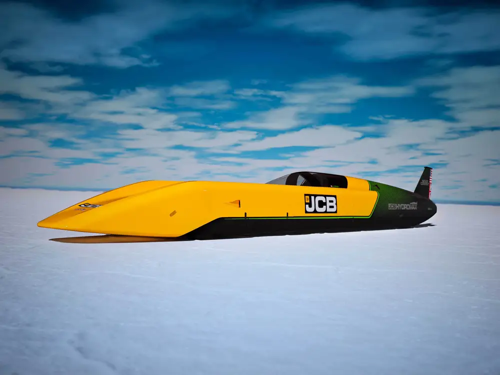 JCB Hydromax on the Bonneville Salt Flats